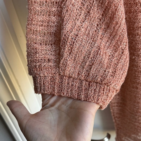 Daytrip from Buckle Rust Colored S/S Open Knit Top, Size XL - Picture 4 of 9